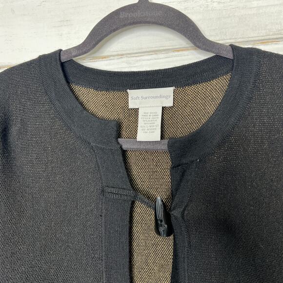 Soft Surroundings Wool Blend Knit Shawl Sweater Size Medium - Picture 5 of 7